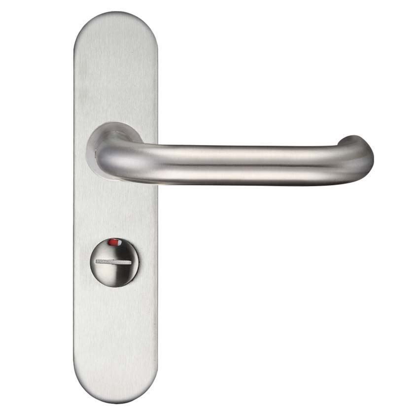 Satin Stainless Steel RTD Lever on a Bathroom Cover Plate- ZCS31RSS 