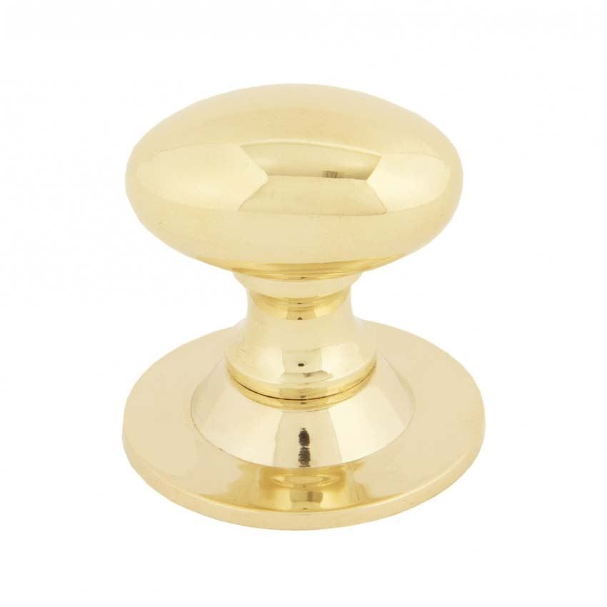 Polished Brass Oval Cabinet Knob - 83885 
