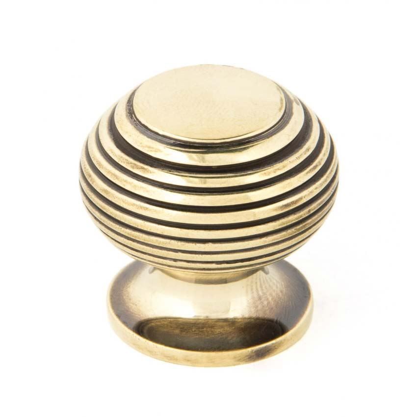 Beehive Cabinet Knob in Aged Brass - 83865