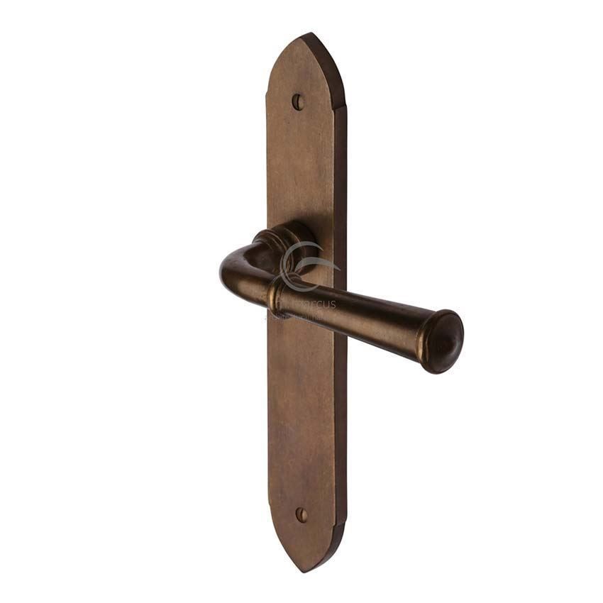 Solid Rustic Bronze Hadley Door Handles - RBL4710