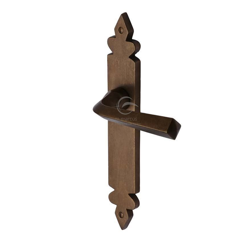 Solid Rustic Brass Ironbridge Door Handles - RBL3610