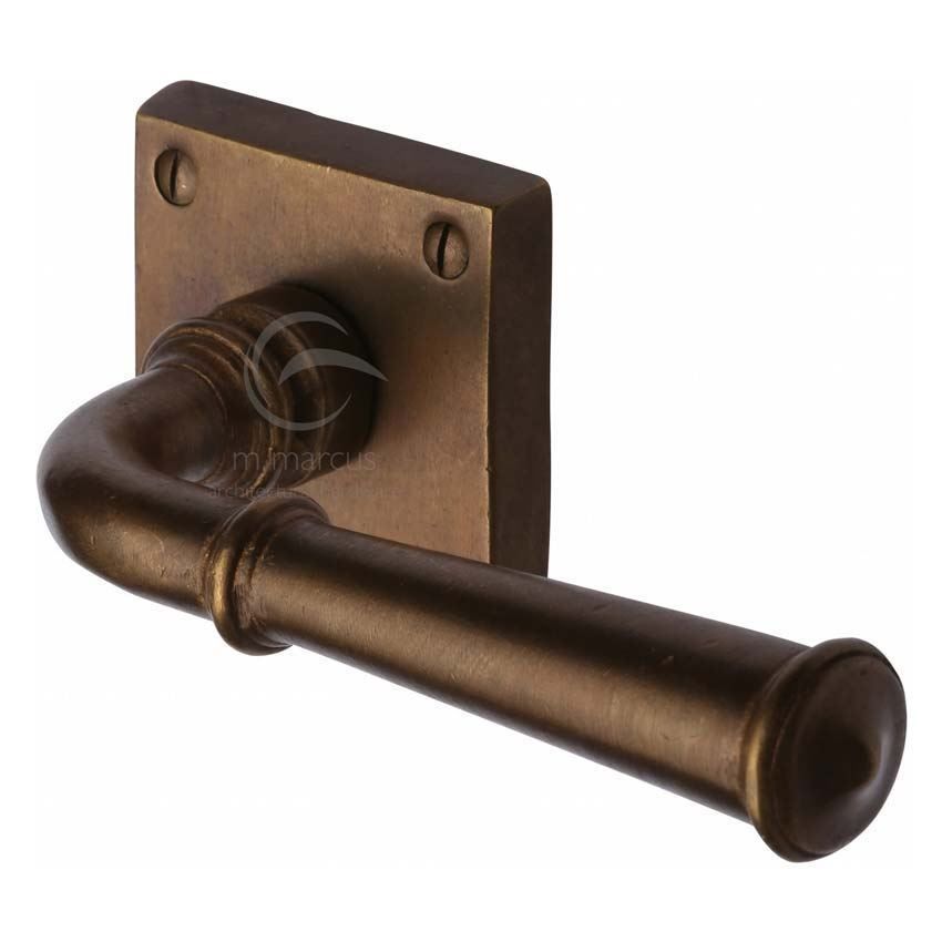 Solid Rustic Bronze Claverley Door Handle - RBL1933