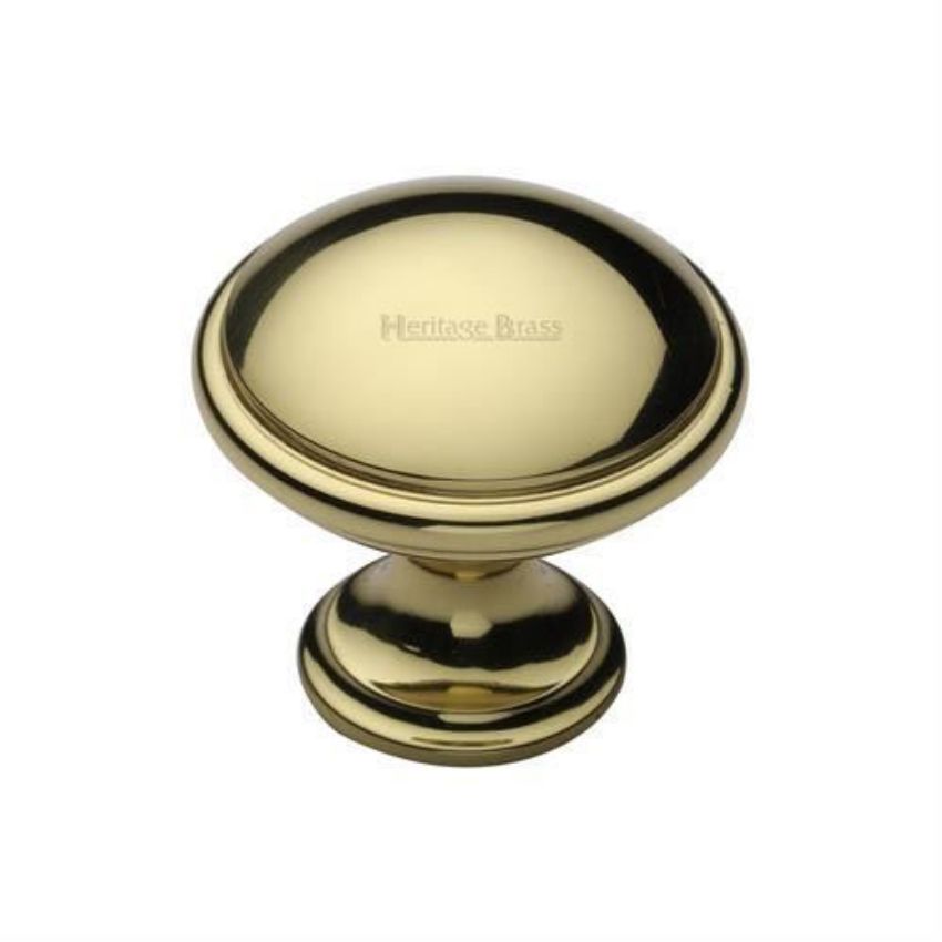 Domed Cabinet Knob in Polished Brass Finish - C3950-PB