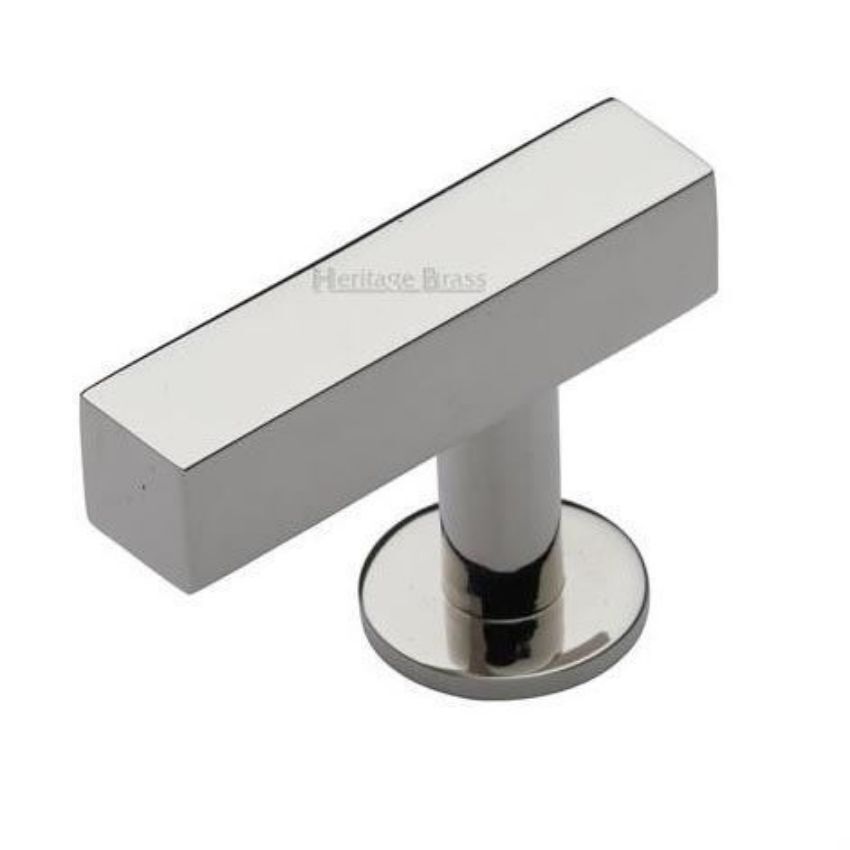 Offset Square Cabinet Knob in Polished Nickel Finish - C4760 44-PNF