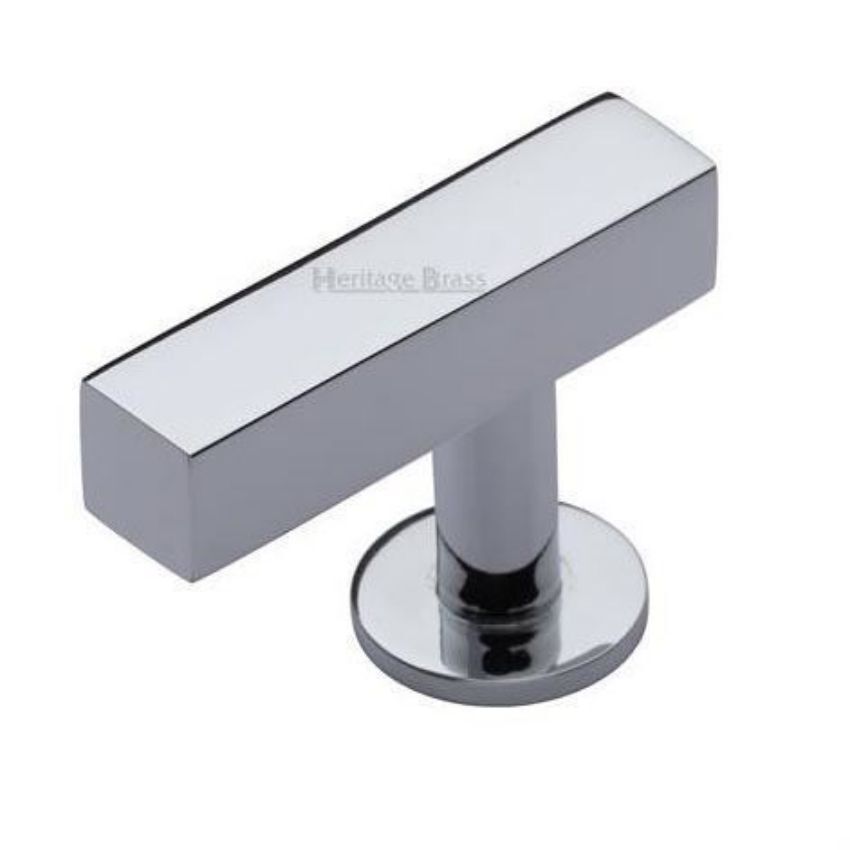 Offset Square Cabinet Knob in Polished Chrome Finish - C4760 44-PC