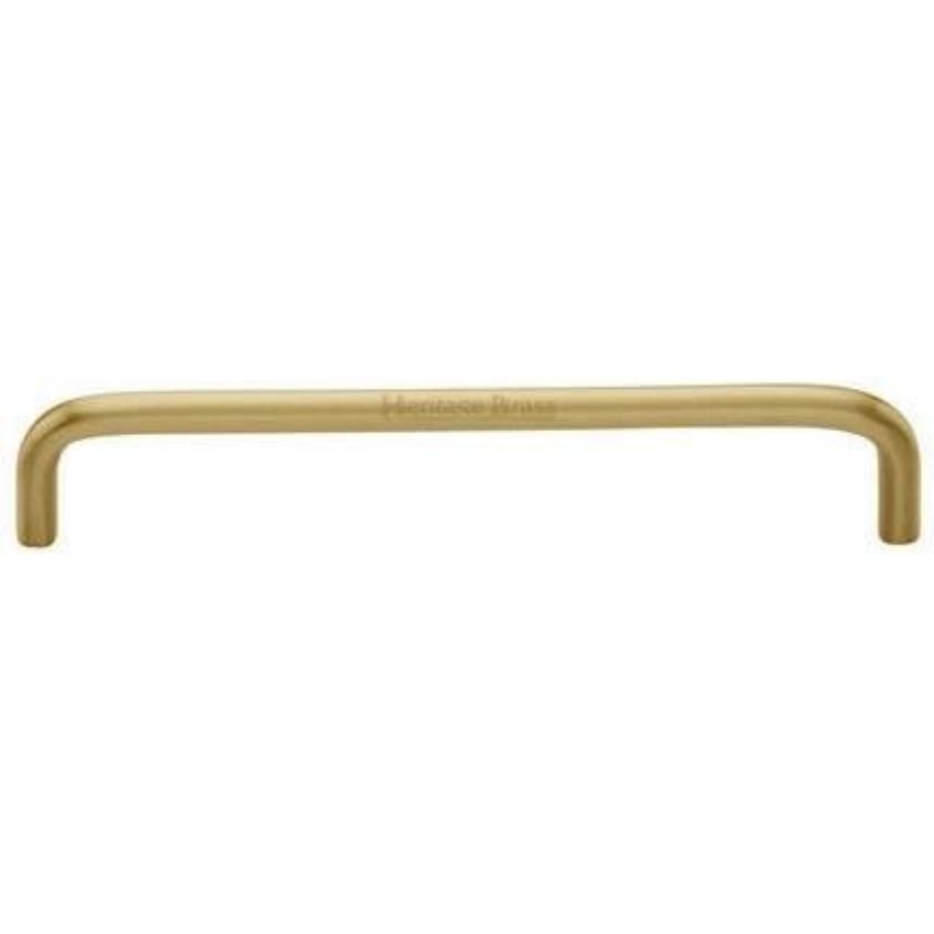 Traditional D Shaped Handle in Satin Brass Finish-C2155-SB