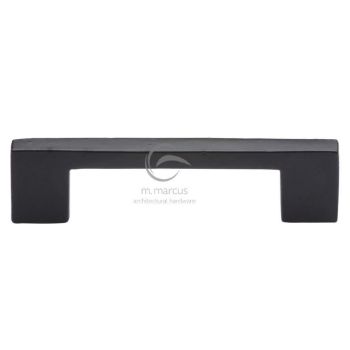 Smooth Black Slim D Cabinet Handle - FB337 