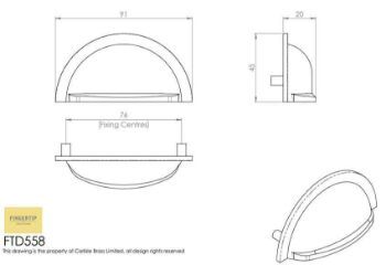 Drawing Of Oxford Cup Handle