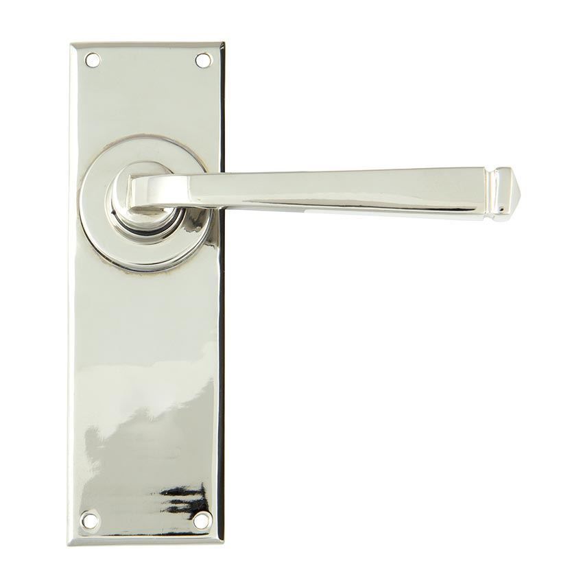 Period Avon Latch Handle in Polished Nickel - 90364