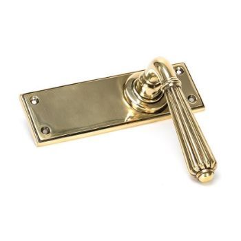 Hinton Latch Handle in Aged Brass - 45311_01