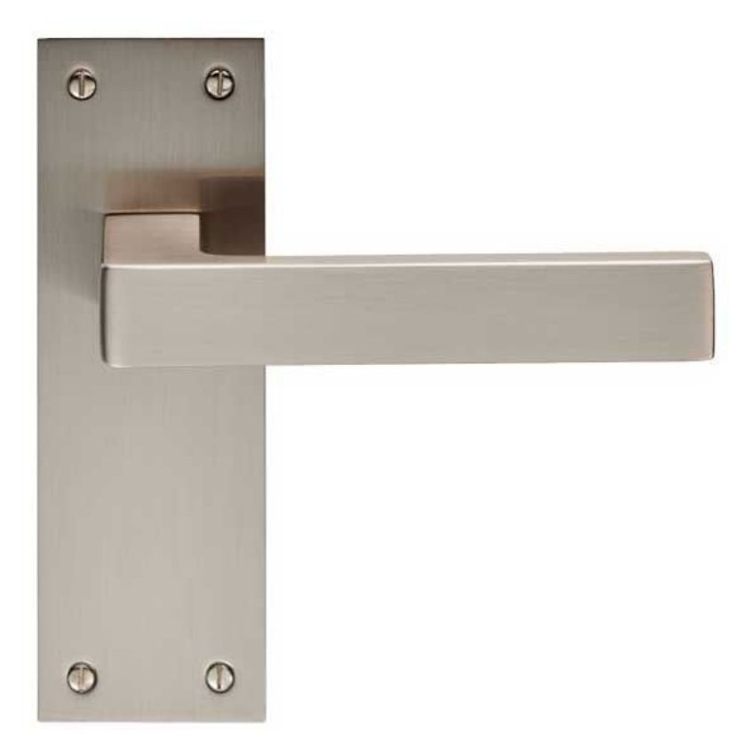 SASSO LEVER ON BACKPLATE - Satin Nickel - EUL012SN