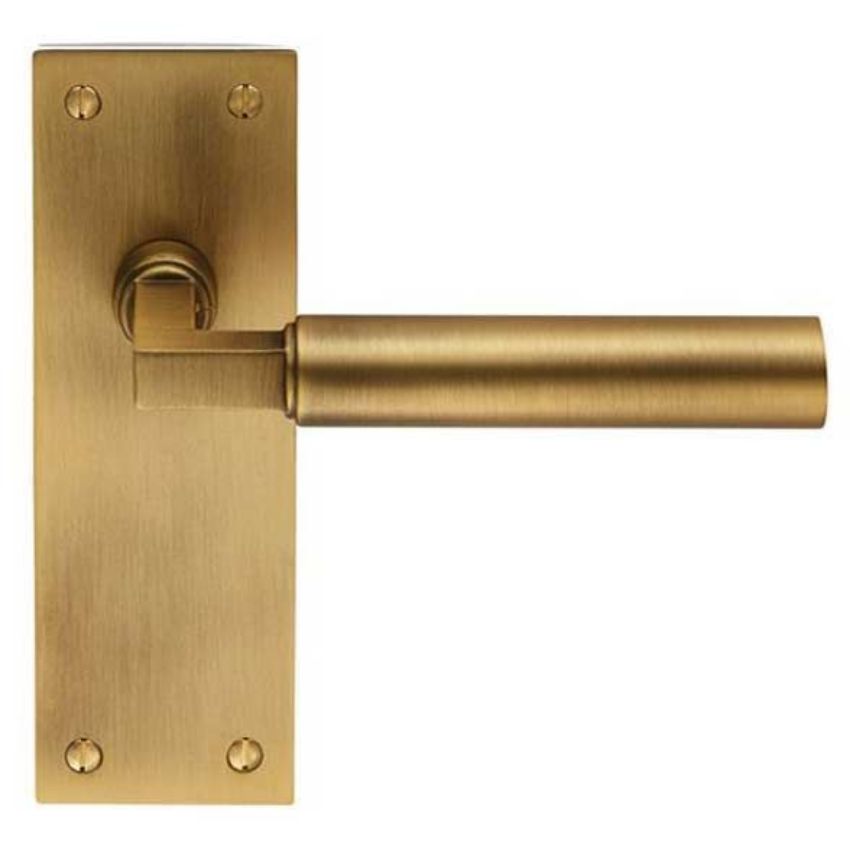 Amiata LEVER ON BACKPLATE - Antique Brass - EUL042AB