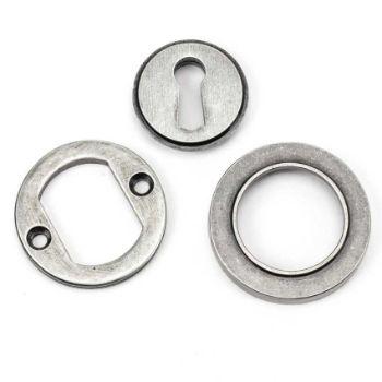 Pewter Round Plain Escutcheon - From the Anvil - 45703