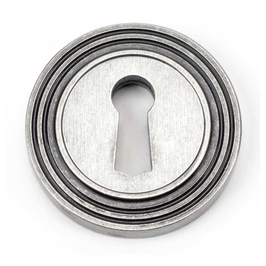 Pewter Round Beehive Escutcheon - From the Anvil - 45705 