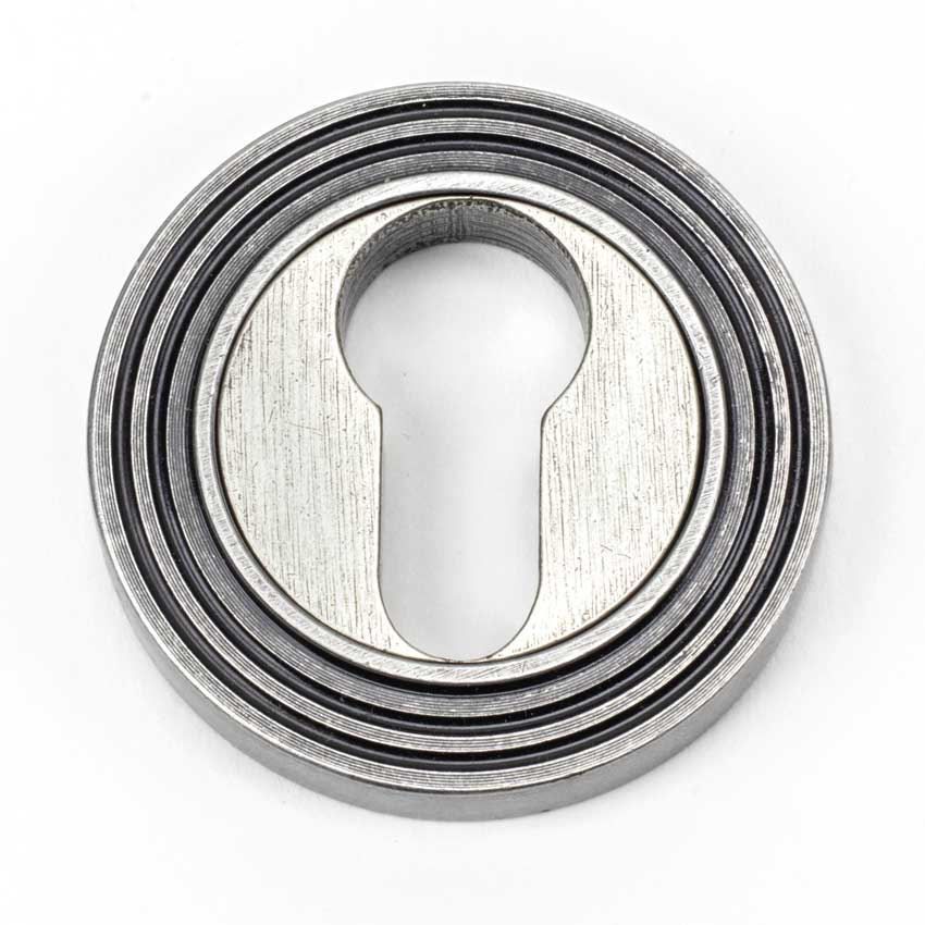 Pewter Round Beehive Euro Profile Escutcheon - From the Anvil - 45729