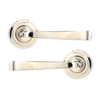 Avon Lever on an Art Deco Rose in Polished Nickel (Unsprung) - 49954 