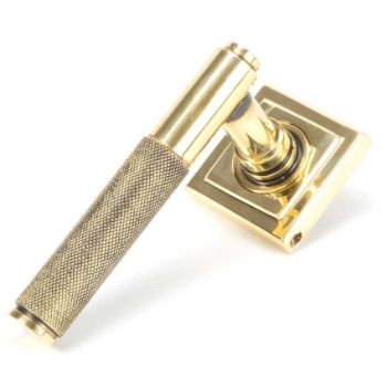 Brompton Lever on a Square Rose in Aged Brass - 45662