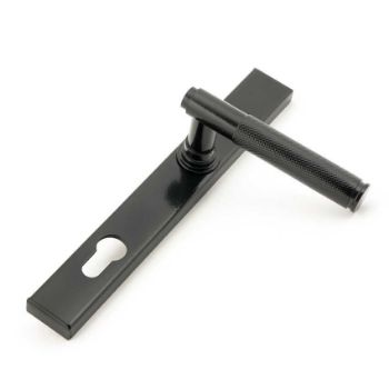 Brompton Slimline Sprung Lever Espag Lock Set - Satin Black - 45527