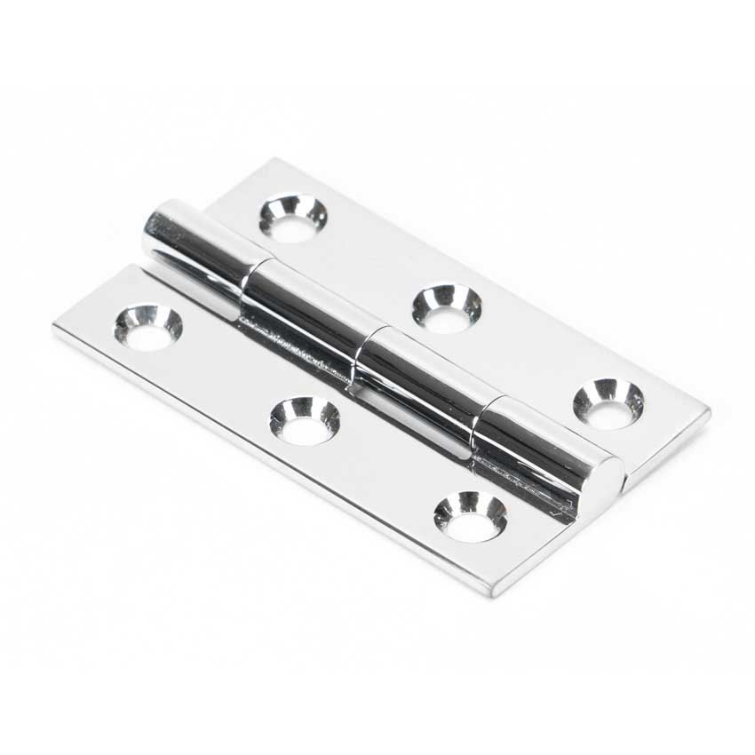 2" Polished Chrome Butt Hinges - 49586