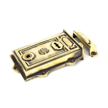 Aged Brass Davenport Rim Lock - 91528 