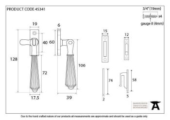 Polished Nickel Locking Hinton Fastener - 45341 