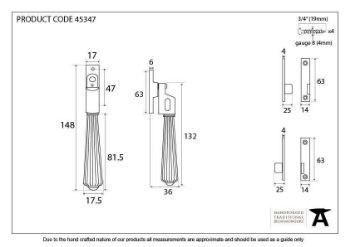 Aged Bronze Night-Vent Locking Hinton Fastener - 45347 