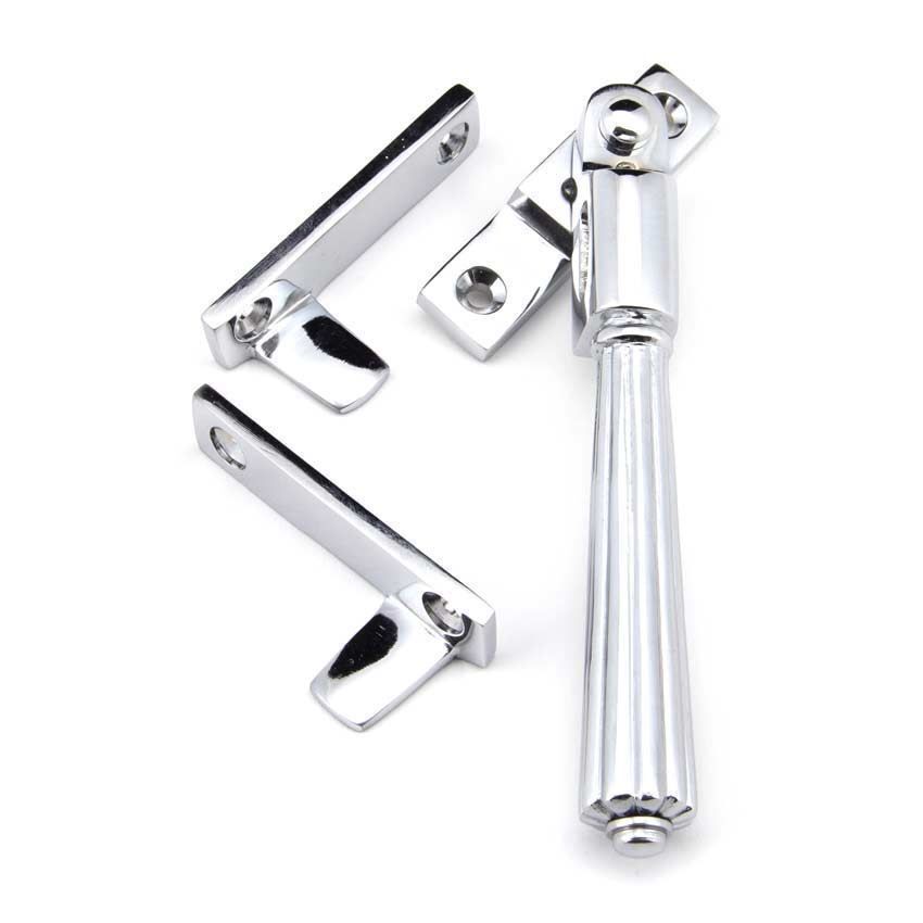 Polished Chrome Night-Vent Locking Hinton Fastener - 45345