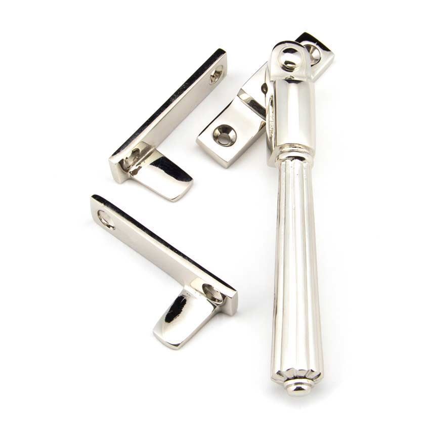 Polished Nickel Night-Vent Locking Hinton Fastener - 45346