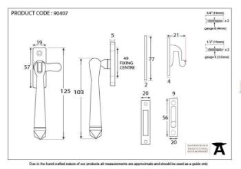 Aged Brass Locking Avon Fastener - 90407 