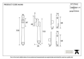 Black Night-Vent Locking Avon Fastener - 90390