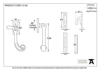 Black Rosehead Fastener - 73138 