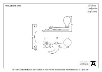 Polished Brass Prestbury Hook Fastener - 83889 