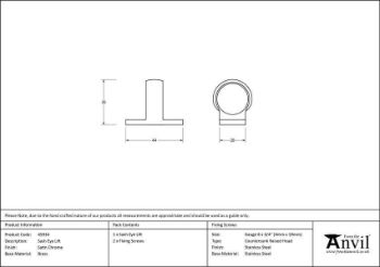 Satin Chrome Sash Eye Lift - 45934