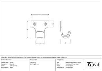 Satin Chrome From The Anvil Sash Lift - 45930