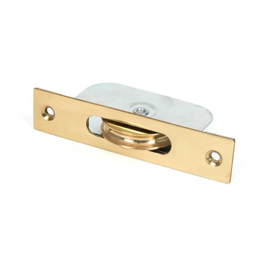 Lacquered Brass From The Anvil Sash Pulley - 83891