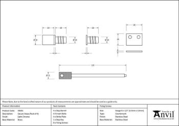 Satin Chrome From The Anvil Sash Stops - 49591