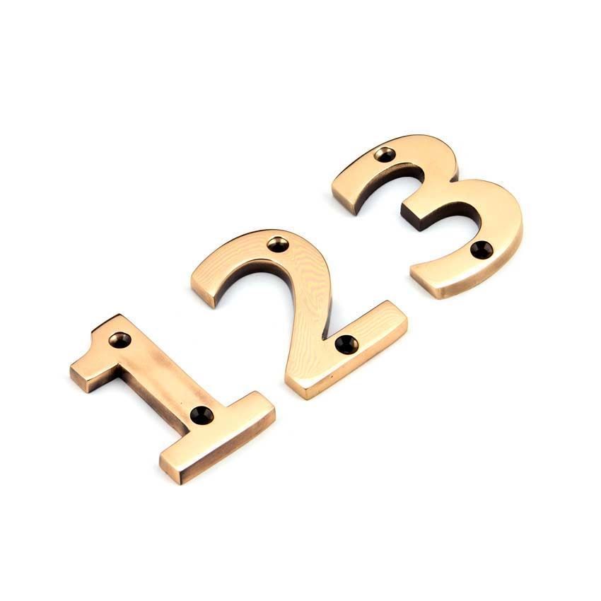 From The Anvil Polished Bronze Numerals - 92020