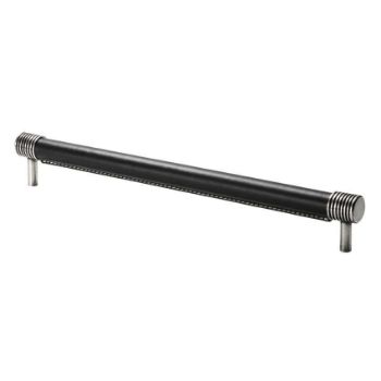 Jarrow Black leather and Pewter round bar handle - FD412 