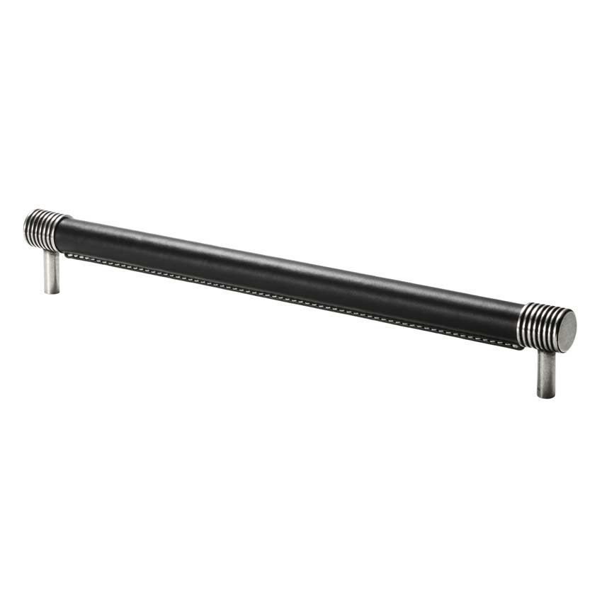 Jarrow Black leather and Pewter round bar handle - FD412 