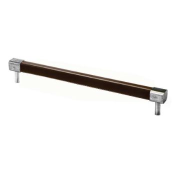 Jedburgh Chocolate leather and Pewter Square bar handle - FD404 