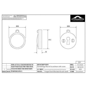 Satin Steel Round Escutcheon With Cover -NFS714