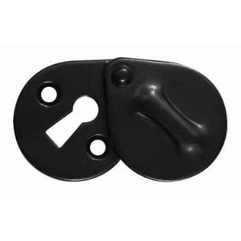 ESCUTCHEON OVAL COVERED ARMOR COAT FLAT BLACK - SB-FB116