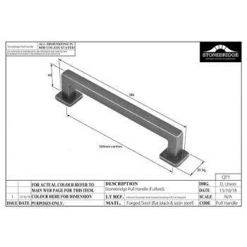 Fulford Satin Steel Pull Handle - NFS956