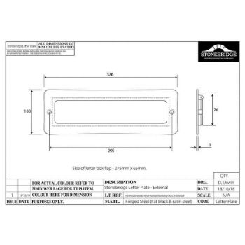 Satin Steel Letter Plate - NFS704