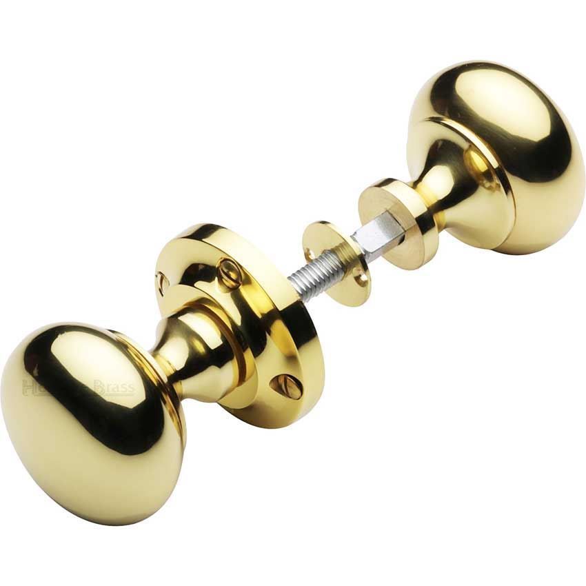 Victoria Rim Mortice Door Knobs - RIM-V980-PB