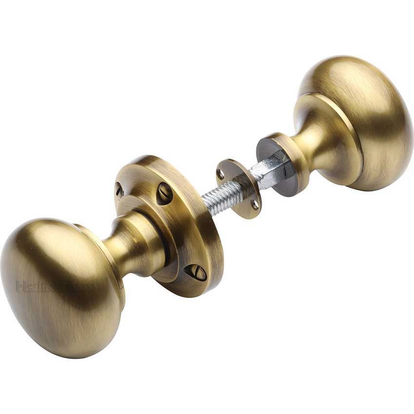 Victoria Rim Mortice Door Knobs - RIM-V980-AT