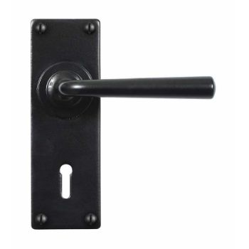 PADSTOW LOCK/KEYHOLE LEVER 57mm ARMOR COAT FLAT BLACK - SB-FB005 PADSTOW LOCK/KEYHOLE LEVER 57mm ARMOR COAT FLAT BLACK - SB-FB005