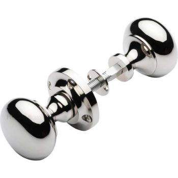 Victoria Rim Mortice Door Knobs - RIM-V980-PNF Victoria Rim Mortice Door Knobs - RIM-V980-PNF
