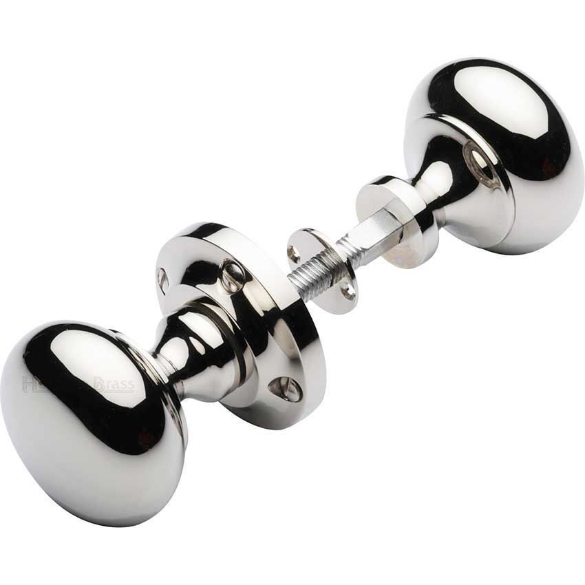 Victoria Rim Mortice Door Knobs - RIM-V980-PNF