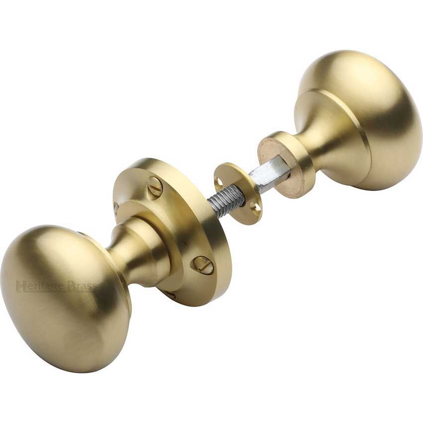 Victoria Rim Mortice Door Knobs - RIM-V980-SB